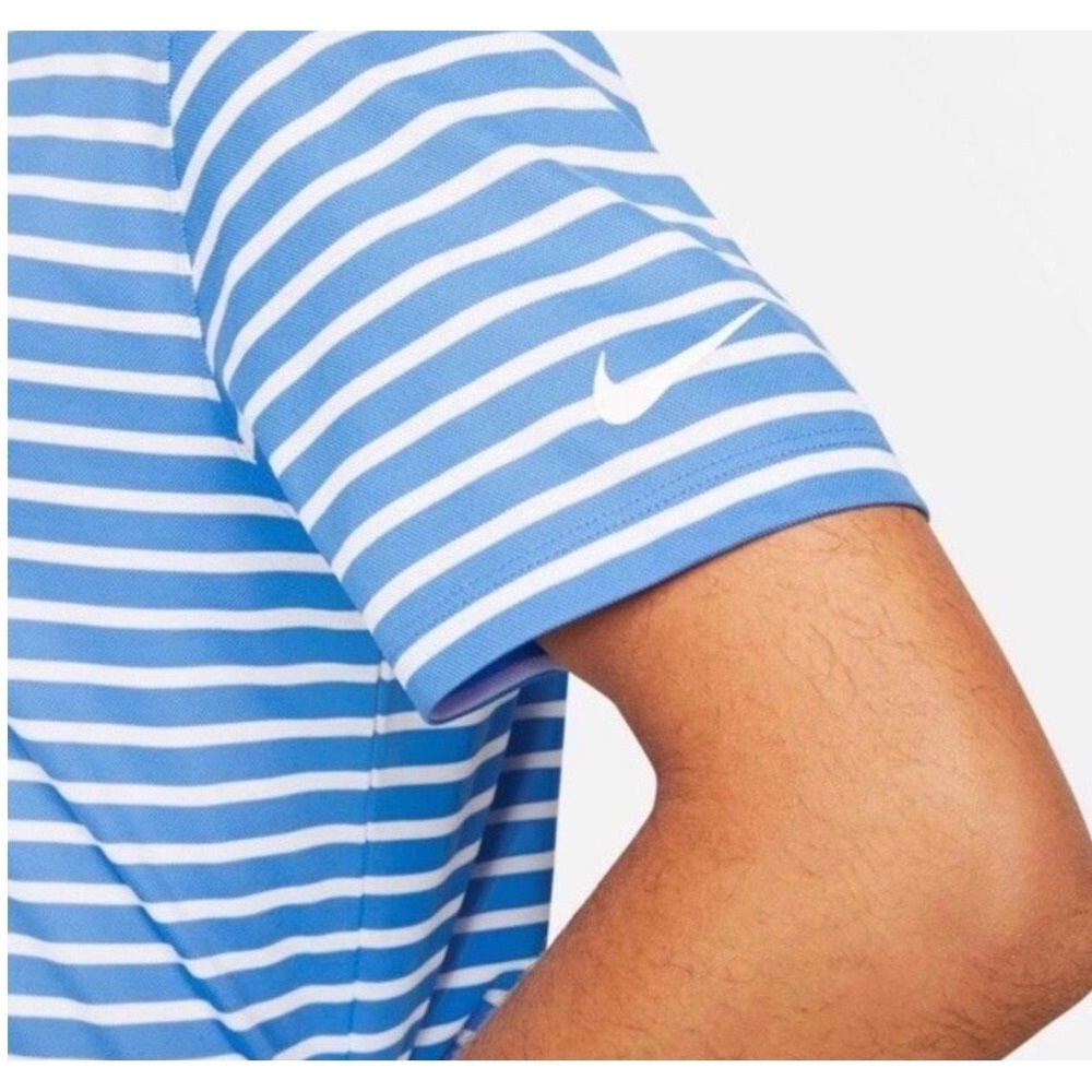 Nike Mens Dri-FIT Victory Striped Golf Polo Blue White DH0835-412 XXL NWT - Picture 2 of 5